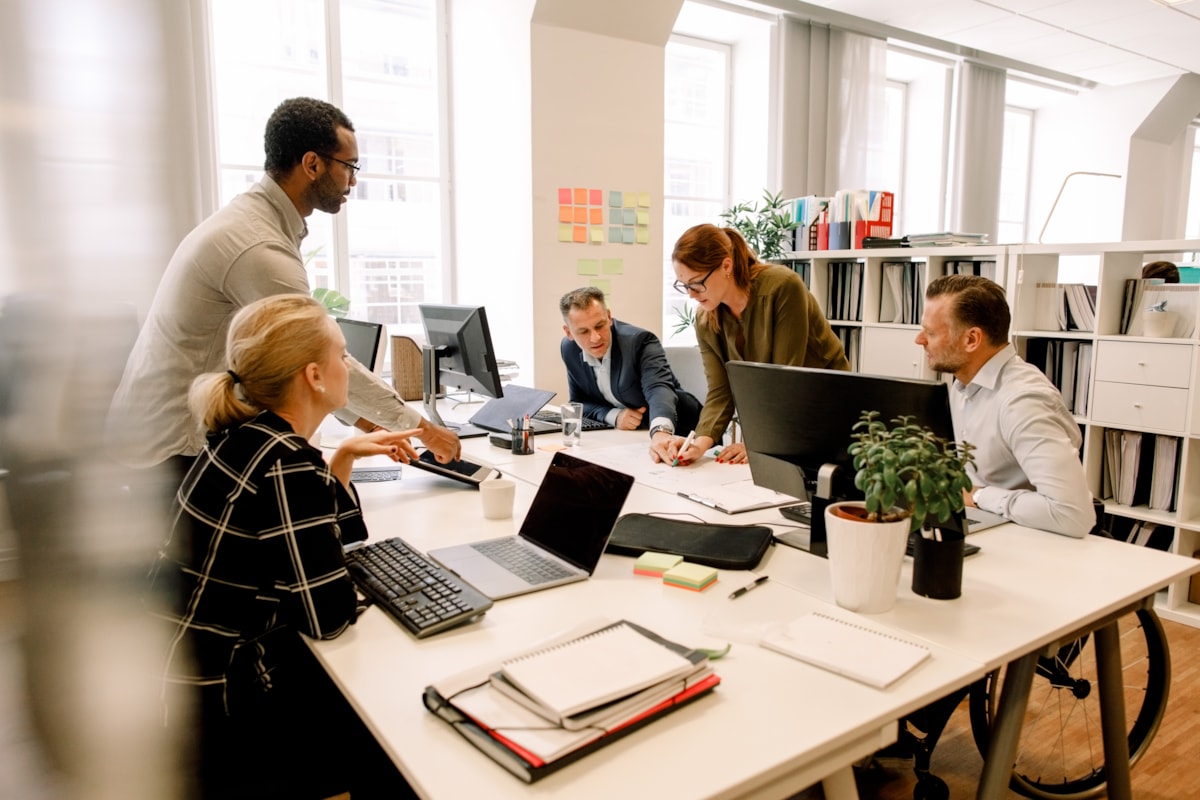 office environment colleagues