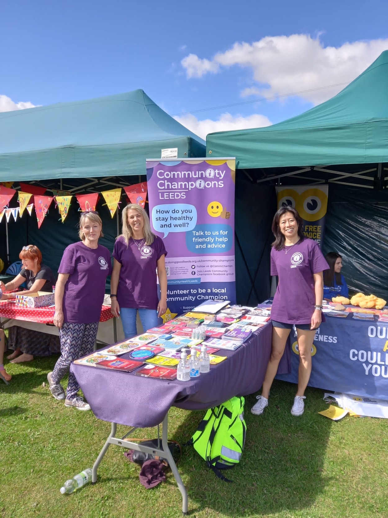 DPHAR 2026 - Community Champions: Leeds's Community Champions are among those highlighted in the report. Pictured are Community Champions, raising awareness of vaccinations at a Breeze event, Seacroft, from left: Maeve Carroll, Ronnie Miley and Wendy Tangen.