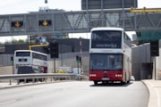 TfL Image - SL4 buses using the Silvertown Tunnel: TfL Image - SL4 buses using the Silvertown Tunnel