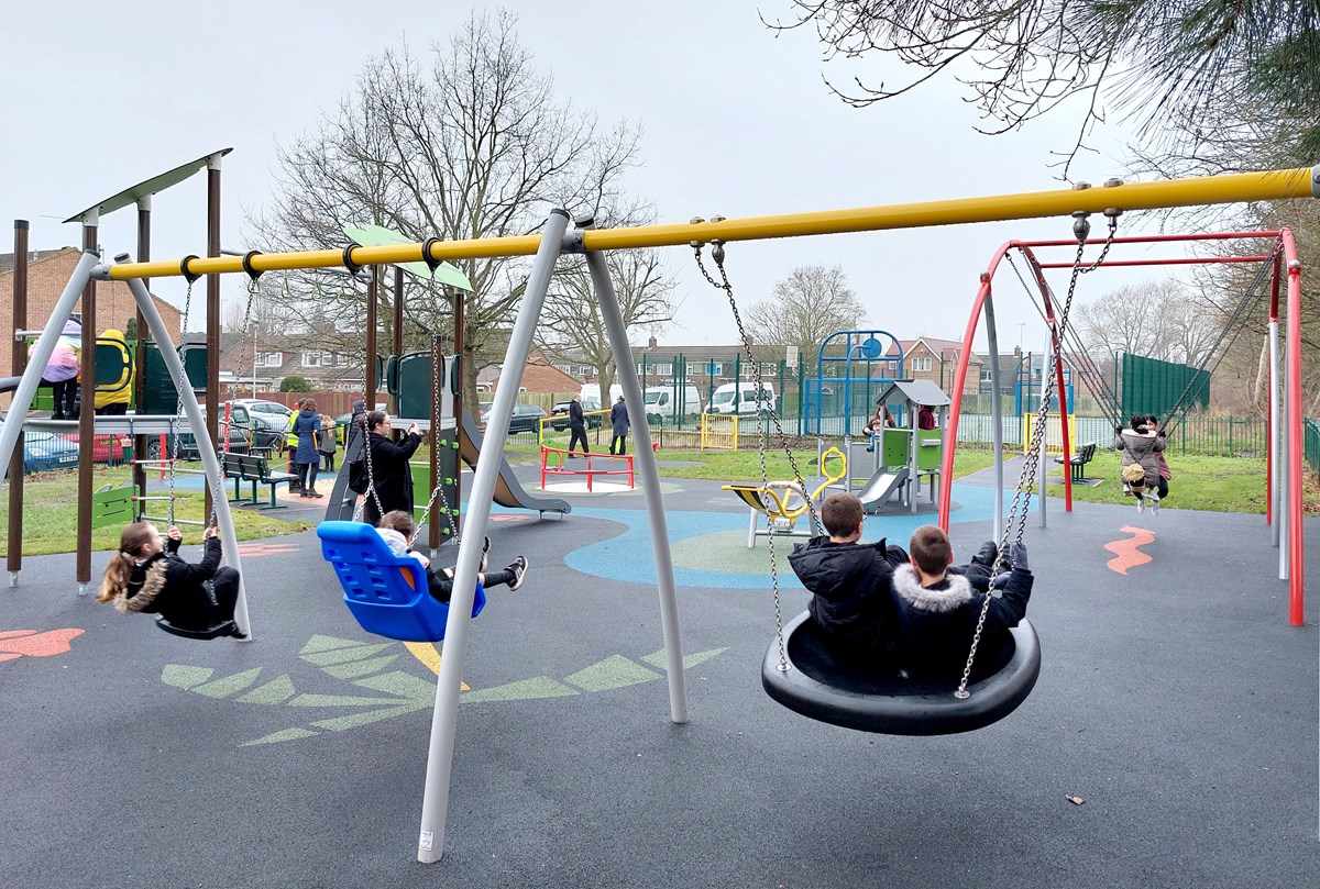 School children at Portman Road Playground-2