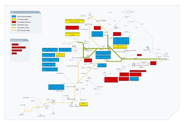 RAIL GROWTH STRATEGY FOR THE GREAT WESTERN LAUNCHED FOR CONSULTATION : Great Western Route Utilisation Strategy, overview of schemes