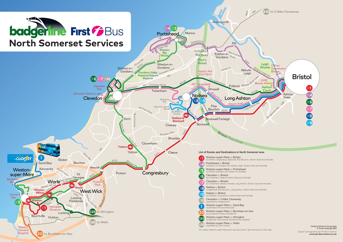 North Somerset network map