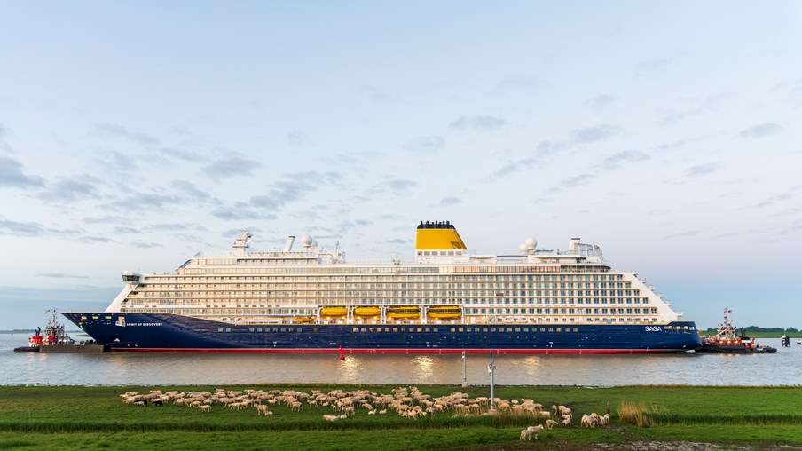 Spirit of Discovery, Saga’s first new-build cruise ship, completes conveyance along the River Ems in Germany: S714 Conveyance DSC 0815 1