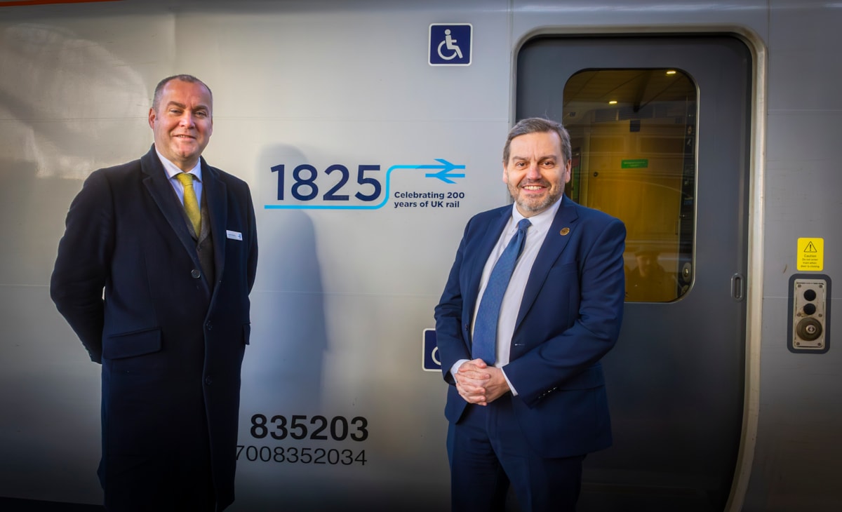 Graham Meiklejohn, Head of Regional Development, Stakeholders & Communities for TPE with Andrew McLean, Assistant Director and Head Curator at the National Railway Museum