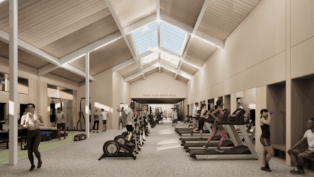 An artist's impression of the proposed new fitness suite at Kings Hall Leisure Centre