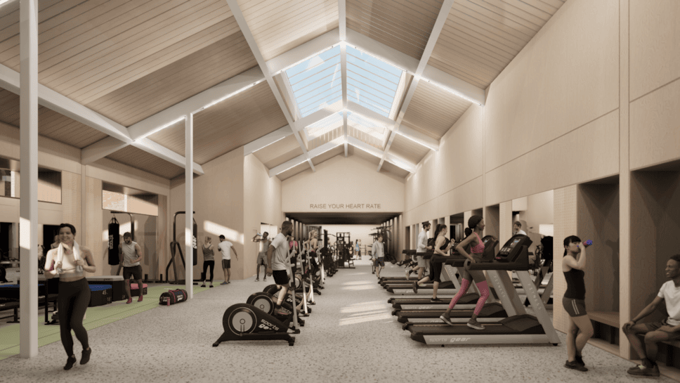 An artist's impression of the proposed new fitness suite at Kings Hall Leisure Centre