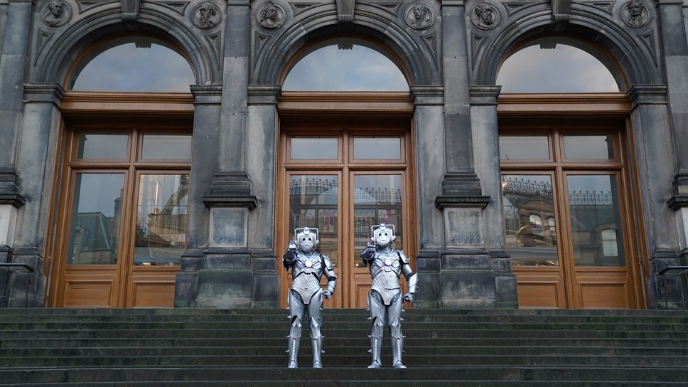 Cybermen patrol the National Museum of Scotland. Image © Stewart Attwood. WEB