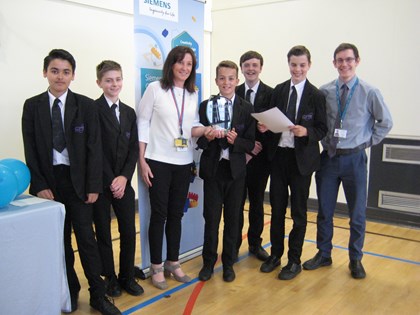 Pupils celebrate robotics challenge winners: IMG 6638