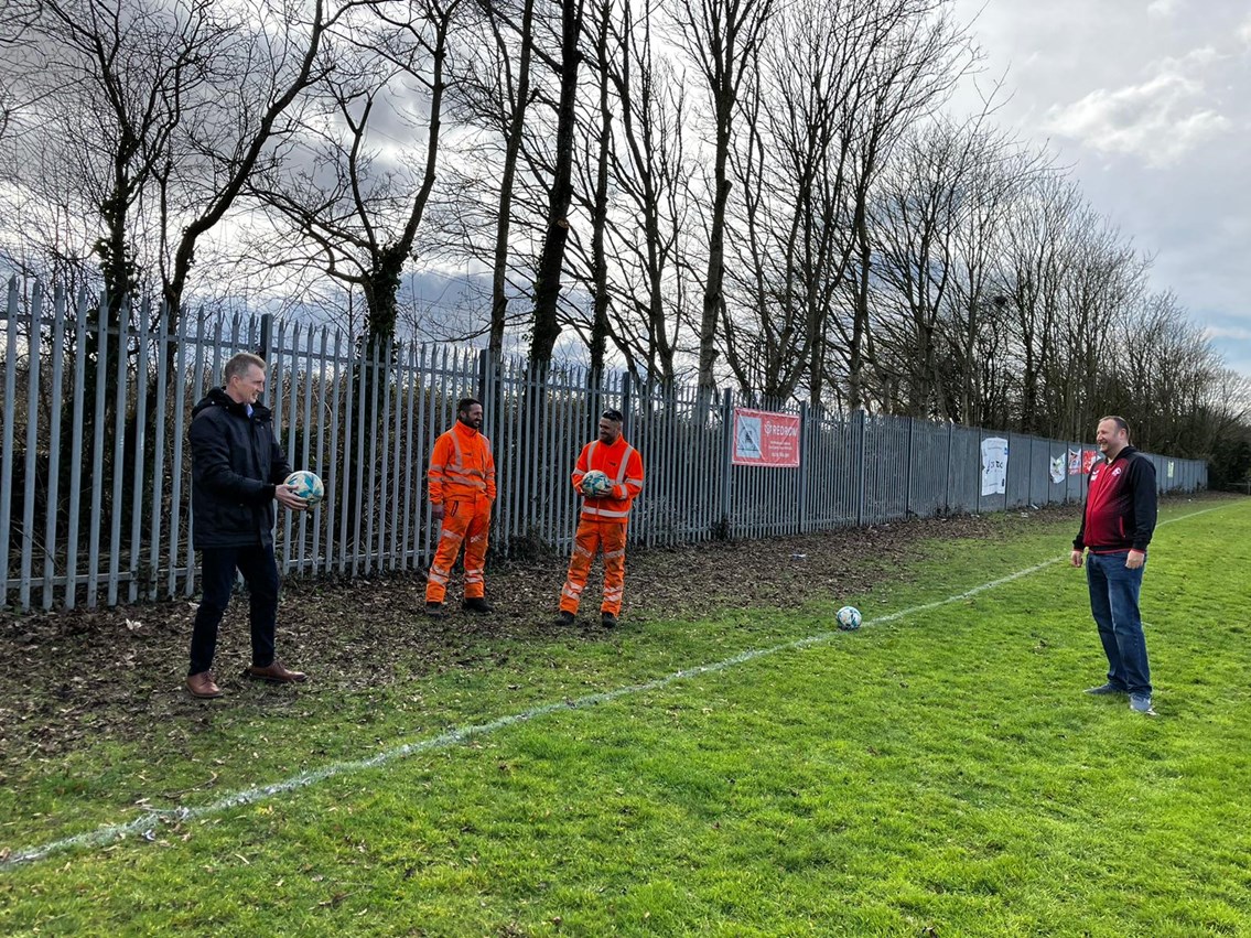 Rt Hon David TC Davies MP with Network Rail and Sudbrook football club 4