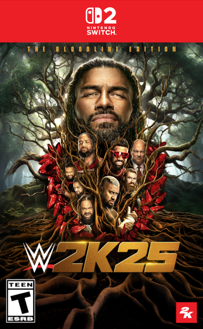 WWE 2K25 Bloodline Edition Switch 2 Box Art