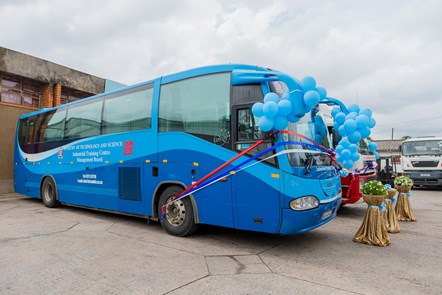 Southern Vectis bus at the Lusaka Industrial Training Centre in Zambia