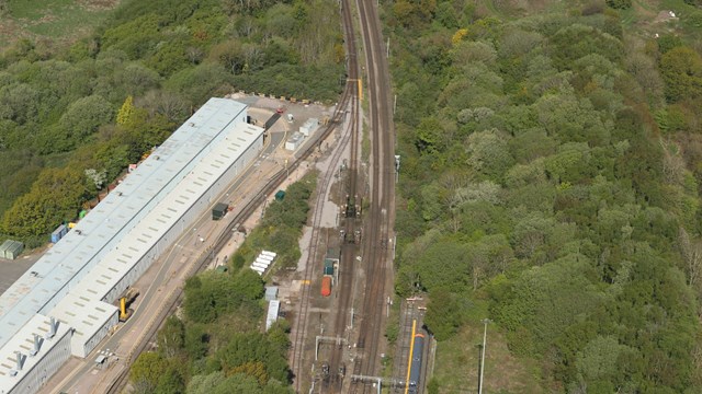 Aerial image of the railway at Oxley Wolverhampton: Aerial image of the railway at Oxley Wolverhampton