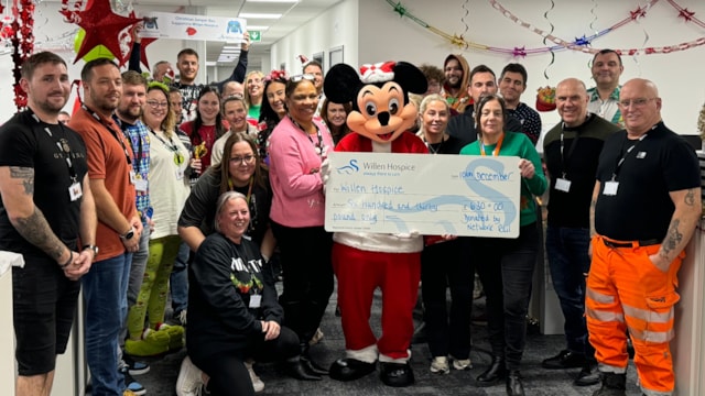 Festive fundraiser: Network Rail’s Bletchley depot team supports local hospice: Network Rail staff in Bletchley fundraise to support local Willen Hospice