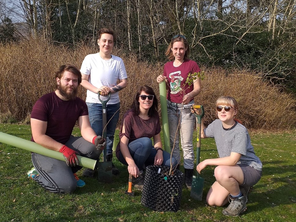 Queen's Canopy planting pic Ambleside campus