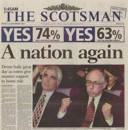 Scotland votes for devolution