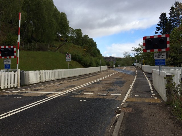 Railway upgrade at Garve level crossing: garve LX generic image