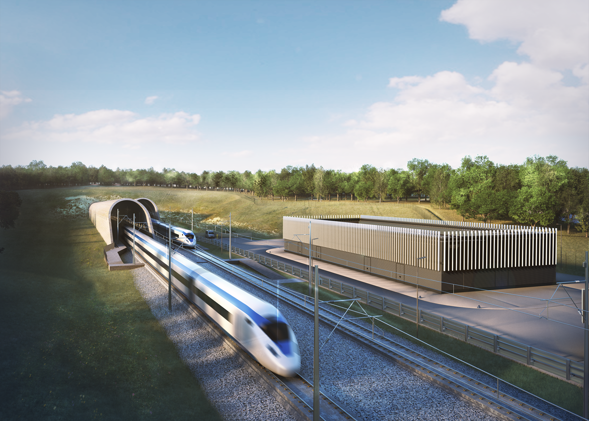 New HS2 Innovation Accelerator opens project harnesses Artificial Intelligence: HS2 Chiltern tunnel south portal buildings