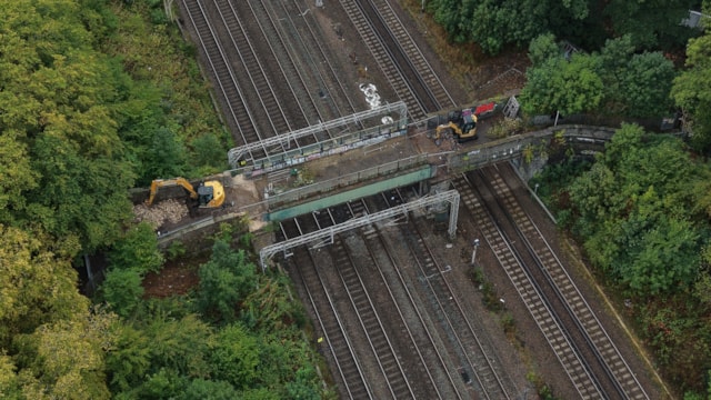 Oxhey bridge drone image