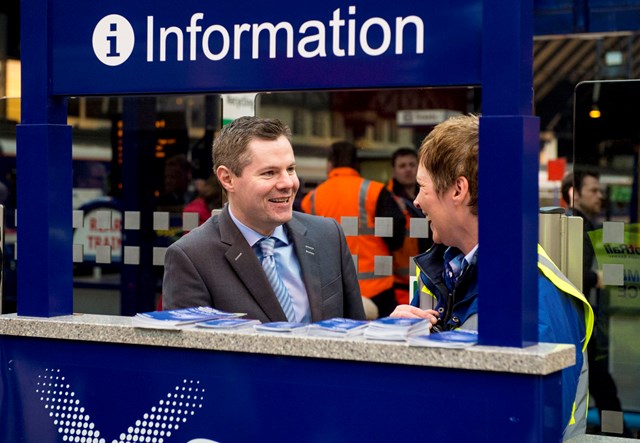 Glasgow Queen Street tunnel closure: Scottish Transport Minister Derek Mackay visited Queen Street station to meet staff and view passenger facilities ahead of 20 week tunnel closure.