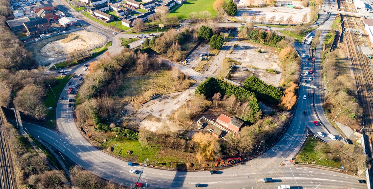 Armley Gyratory: Aerial view of Armley Gyratory in January this year.