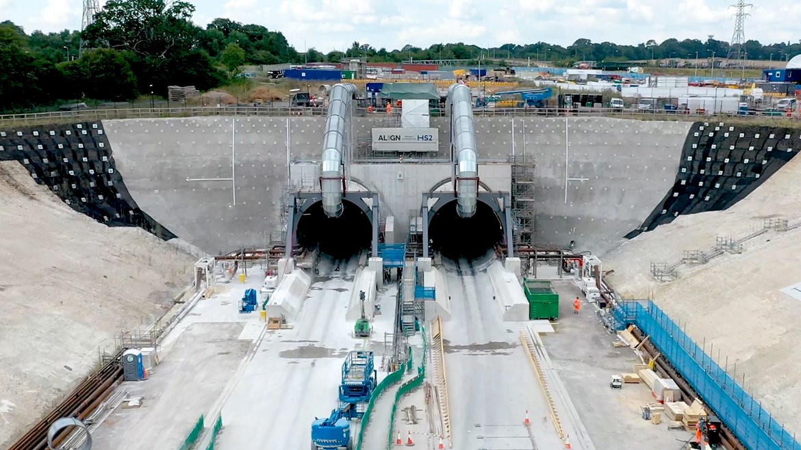 HS2 encouraging businesses big and small to bid for 250 new contracts: South portal of the Chiltern tunnel after launch of the TBMs summer 2021 #27337