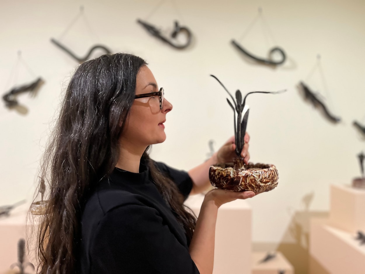 Plant Dreaming: Artist Aliyah Hussain, whose installation connects her experience living with flooding in the Calder Valley, with the floodplains created by the construction of the Mangla Dam in Pakistan.