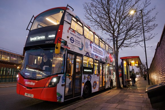TfL Image - One of the festive buses in action
