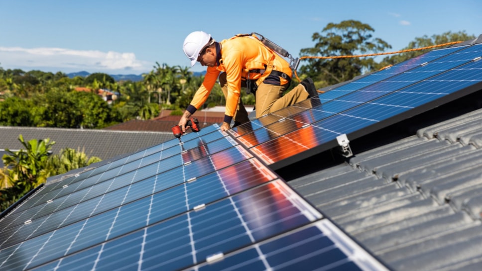 Solar panels being fitted 4