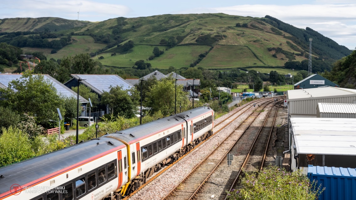Cambrian line upgrades this May to prepare for new trains and improve reliability: Four-car-train on Cambrian line 1 TfW