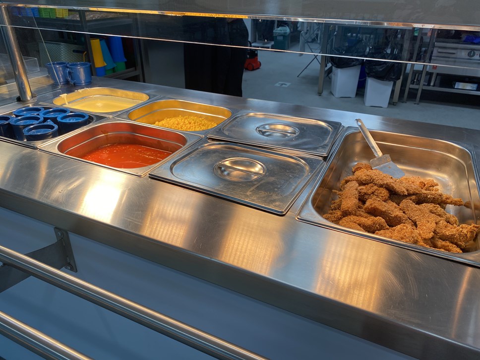 Primary school lunch servery