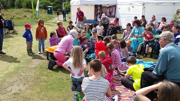 Tentsmuir Open Day - storytelling event: Storytelling event from July 2015. Please credit SNH.
