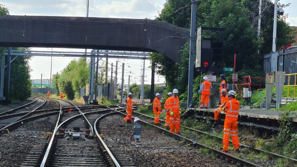New signals being installed as part of Trafford Park upgrade
