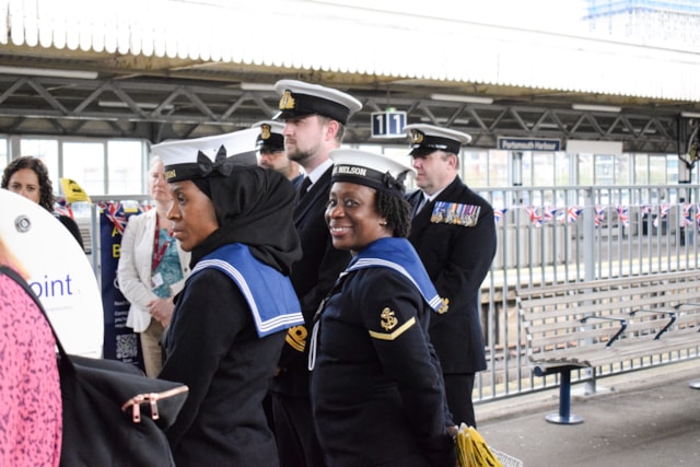 Royal Navy listens to speeches