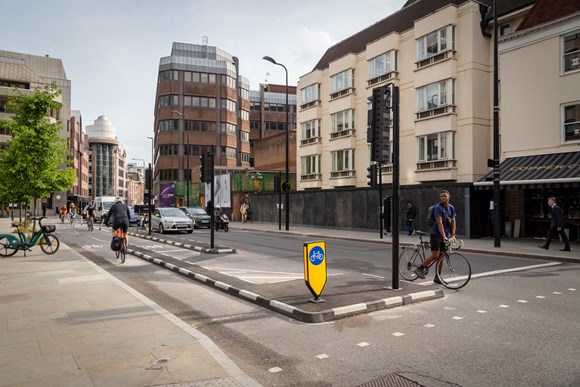 TfL Image - New cycleway at Mansell Street