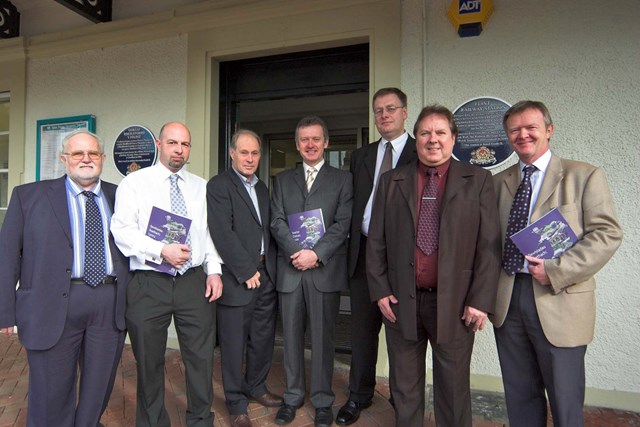 Flint Station Official Opening: Network Rail's project team, along with the contractors at the official opening of Flint Station