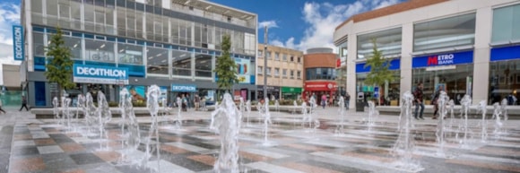 Crawley and Gatwick Business Watch receives national accreditation: Crawley Town Centre banner