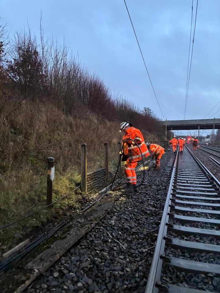 New cables being laid during Kingmoor resignalling project