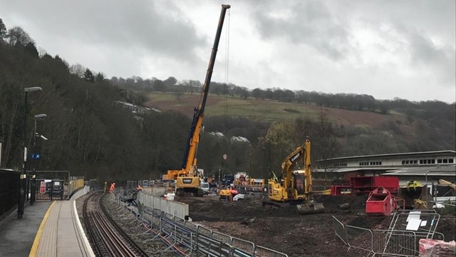 Crane at Llanhilleth station HERO: Crane at Llanhilleth station HERO