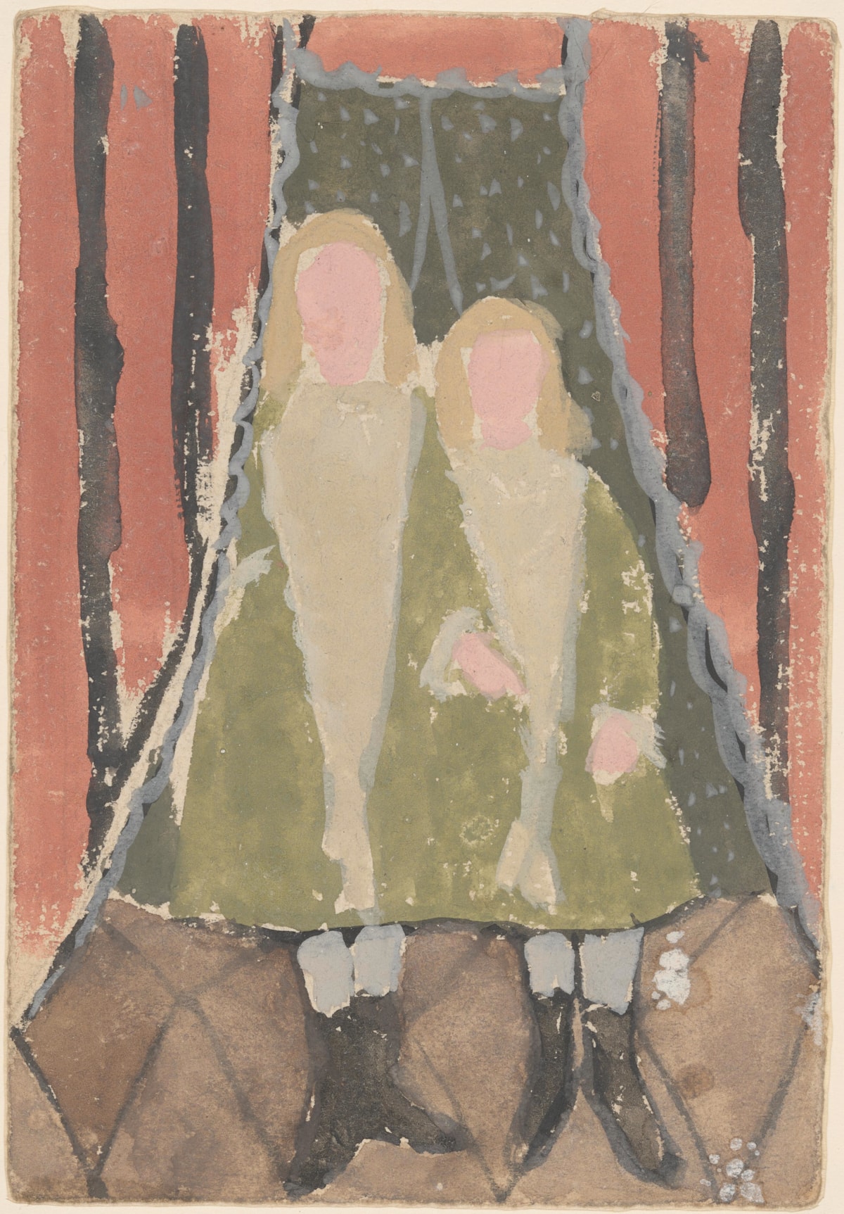 Gwaith celf Gwen John, St Thérèse of Lisieux and her Sister.