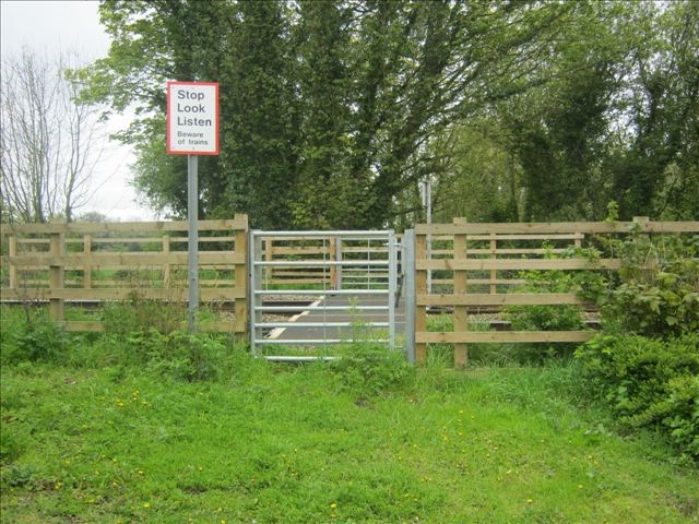 A footpath level crossing: A footpath level crossing