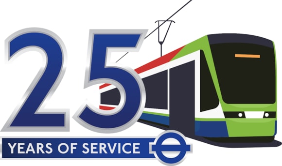 Transport for London and London Trams celebrate their 25th anniversary together: TfL Image - Tram 25th Anniversary graphic (1)