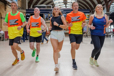LNER Great North Run runners at York Station
