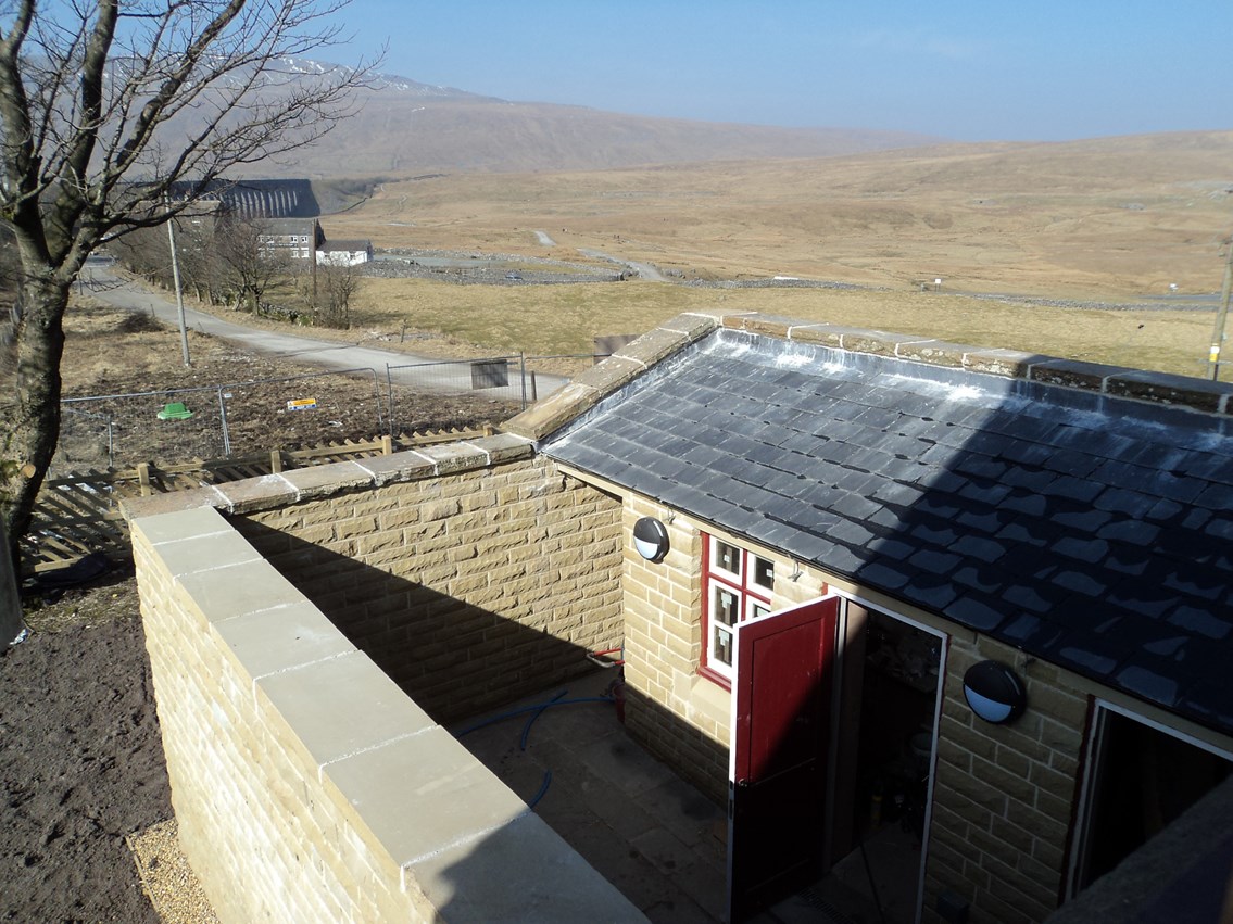 Ribblehead station master's house: Ribblehead viaduct from upper window