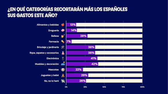 Gráfico 2 - En qué categorías recortarán los españoles