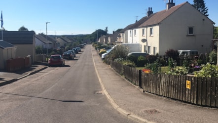 A photo of council houses in Fochabers