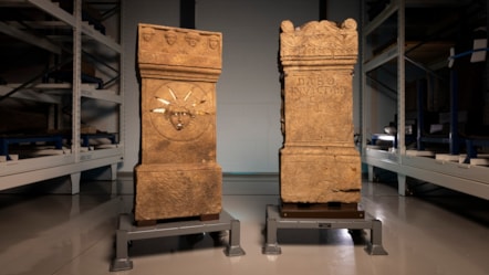 The Roman altars at the National Museums Collection Centre, Edinburgh. Photo © Duncan McGlynn (5) cropped