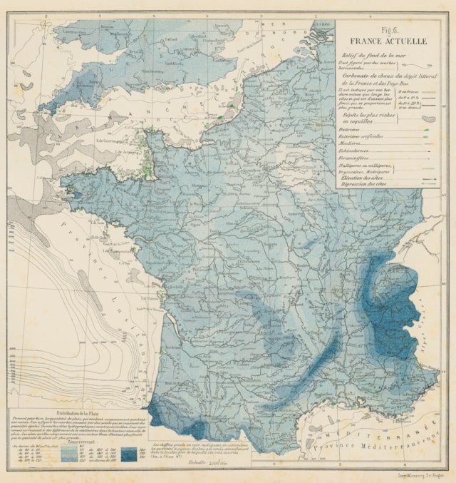 The full 1871 map which reveals the presence of shells on the Lyme Bay seabed (Credit - Hannah Wisdom)