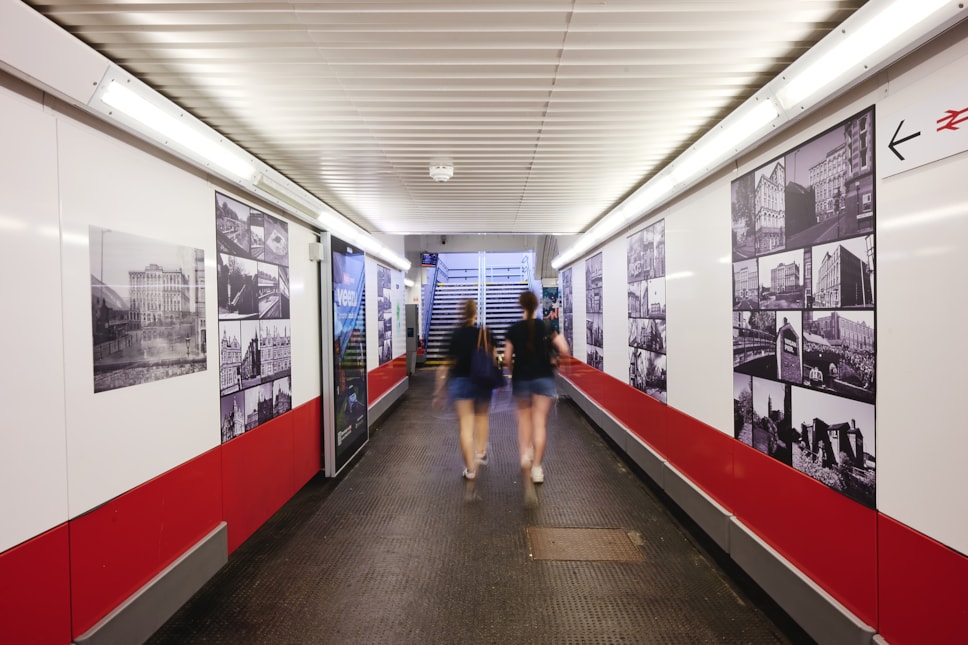 The Wonders of Wigan mural showcases the town's buildings of past and present.