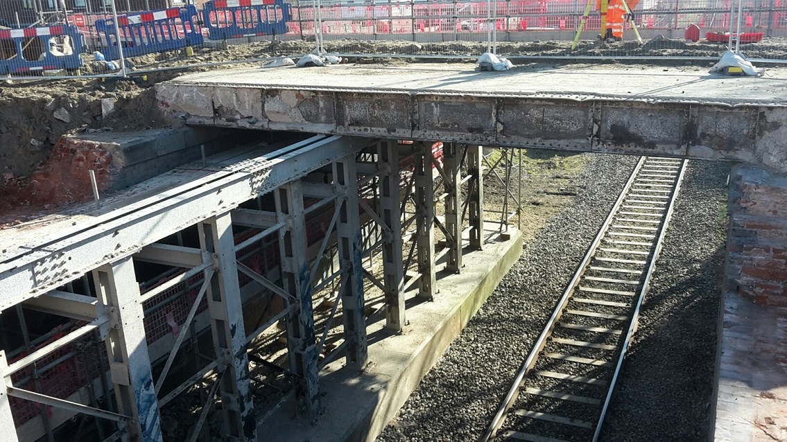 Bridge deck removal at Highbury road in Lytham St Annes