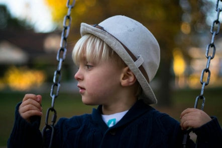 Child on a swing